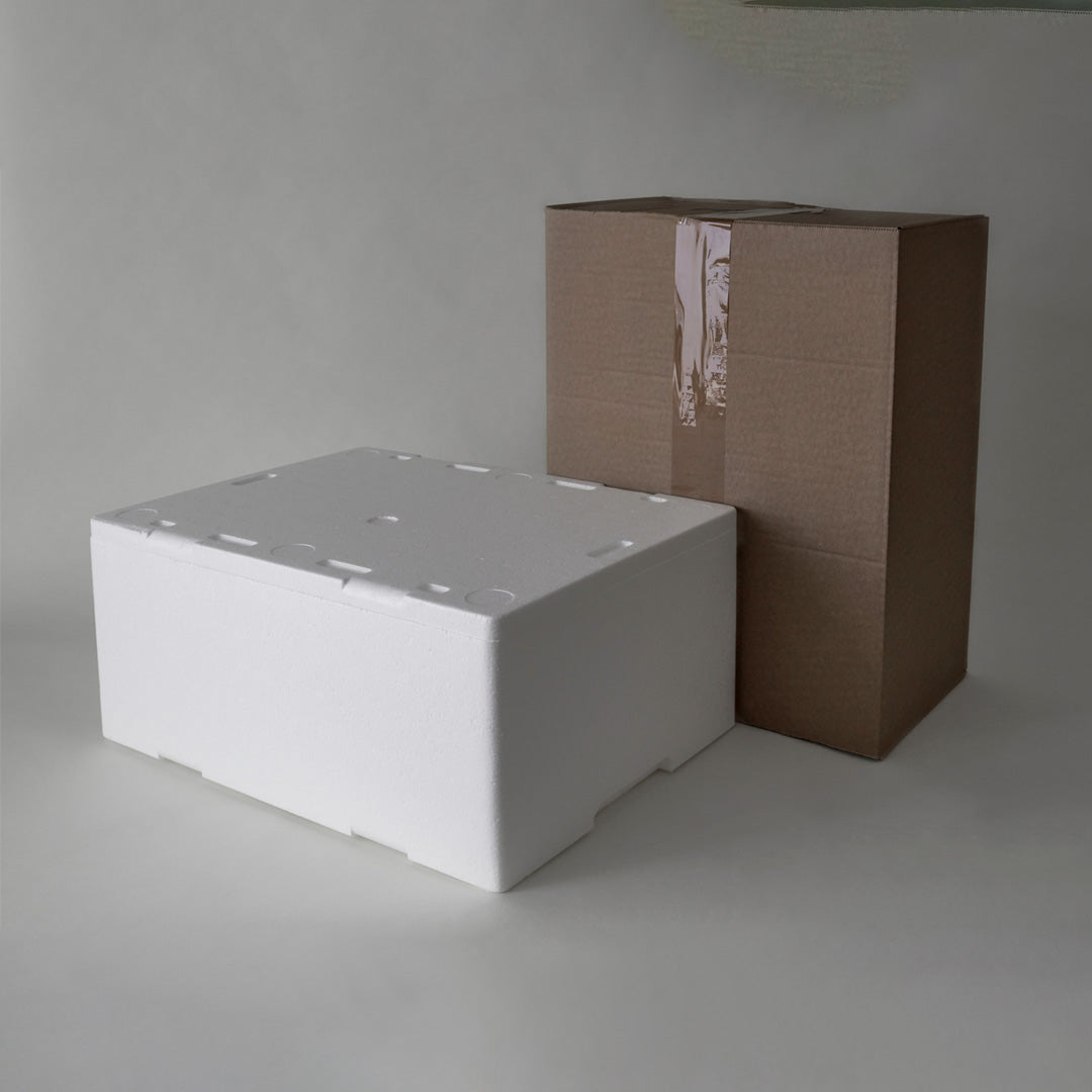 XL Polystyrene box WITH FILLING, 5 kg Capacity
