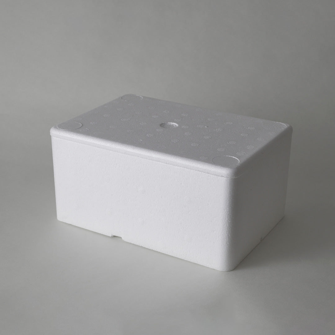 Polystrine Box Medium Polystyrene box WITH FILLING, 2 kg Capacity – Poly Boxes