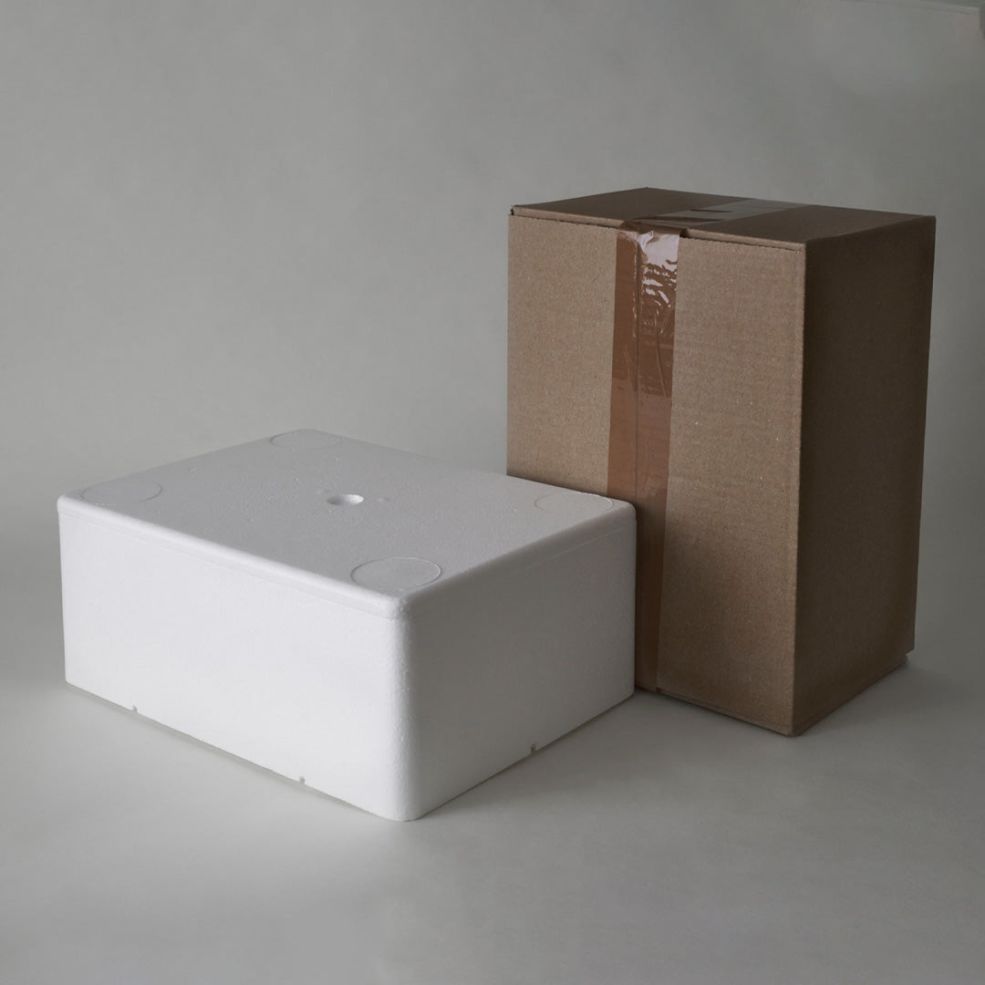Polystyreen Box Medium Polystyrene box WITH FILLING, 2 kg Capacity – Poly Boxes