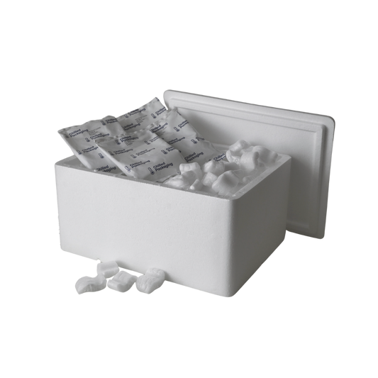 Large Polystyrene box WITH FILLING, 3 kg Capacity