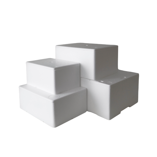 Polystyrene boxes Samples Pack – 4 Sizes
