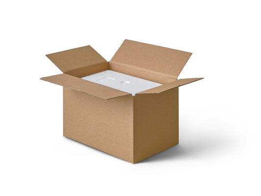 Medium Polystyrene Box, 1 kg - PLUS (with cardboard outer)