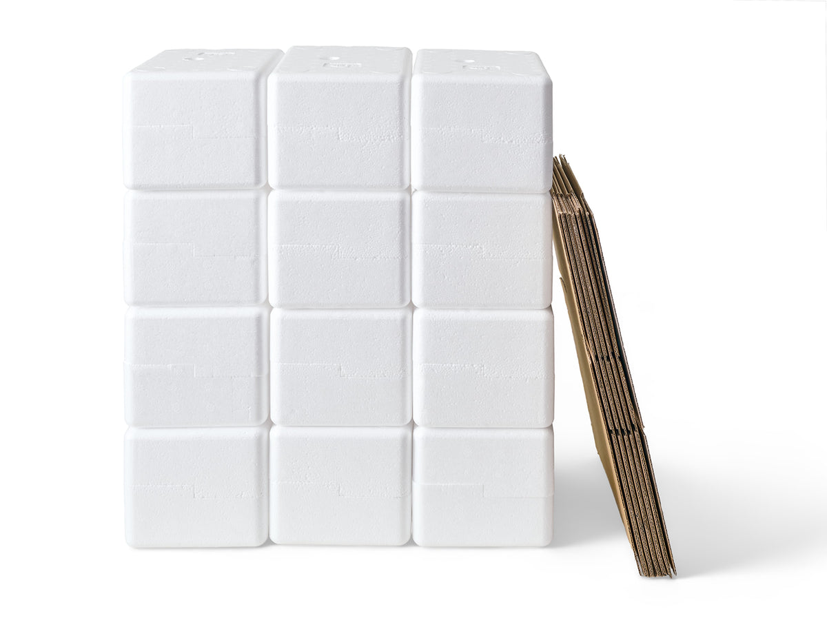 Medium Polystyrene Box, 1 kg - PLUS (with cardboard outer)