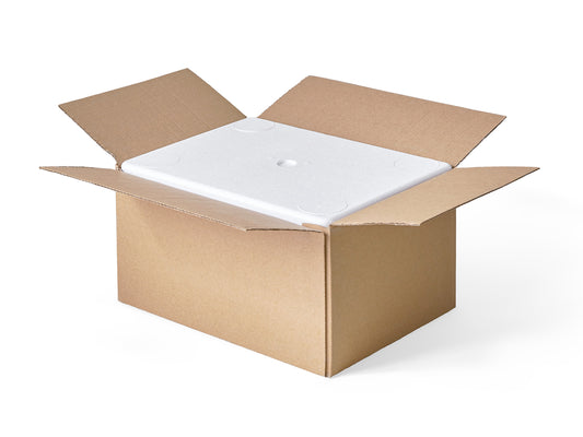 Large Polystyrene Box, 3 kg - PLUS (with cardboard outer)